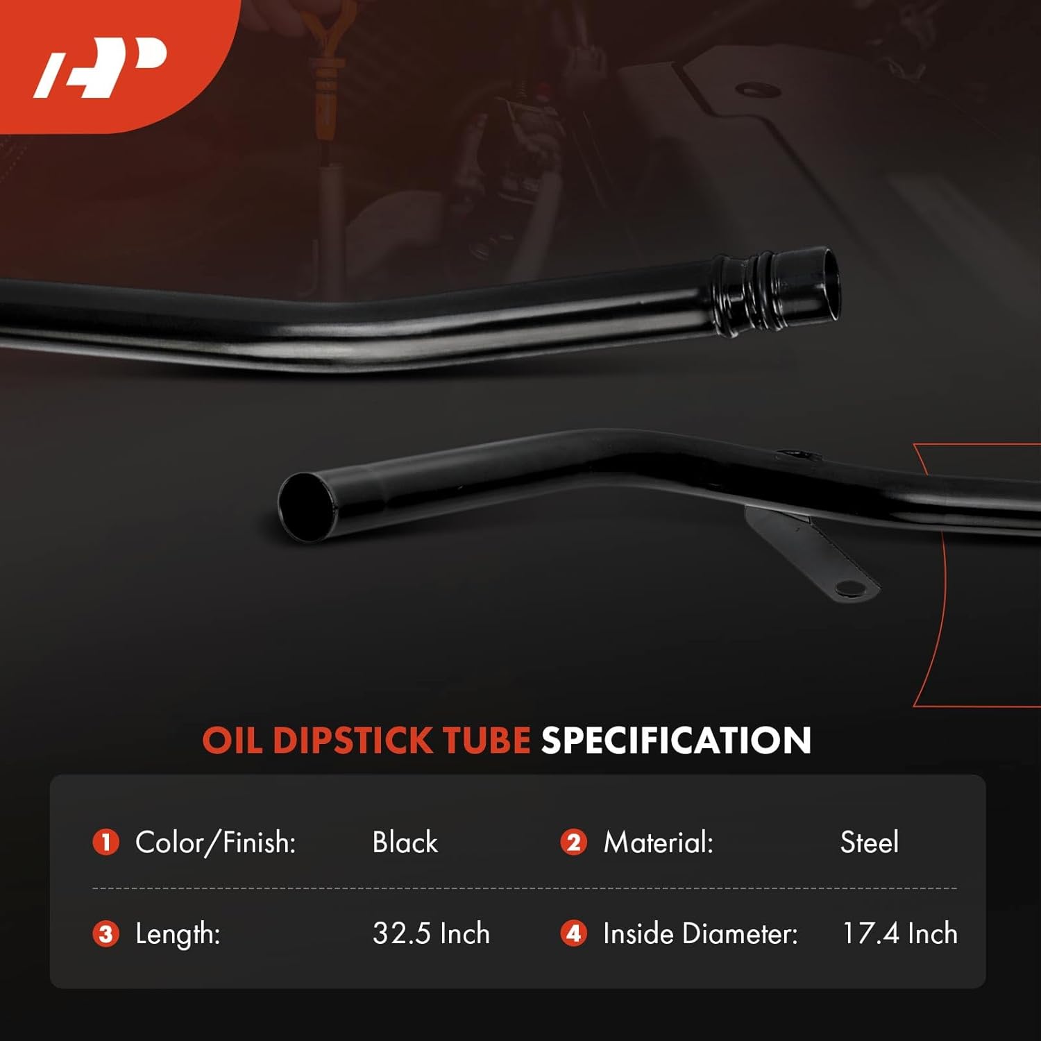 A-Premium Automatic Transmission Dipstick Tube Compatible with Ford F-150 F150 1999-2003, F-150 Heritage 2004-2004, F-250 F250 1999-1999, 5.4L, 4R70W Transmission