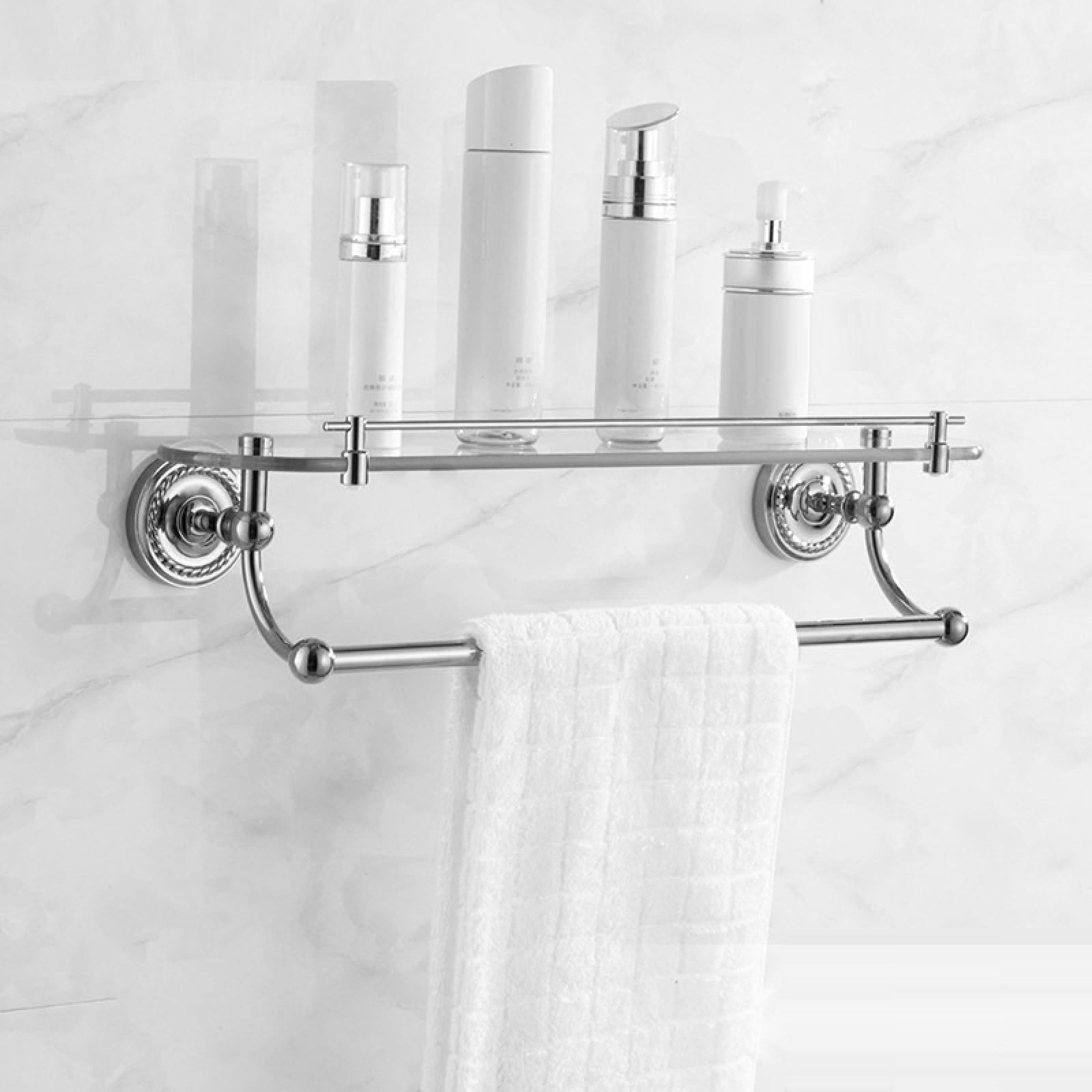 Brass Bathroom And Bath Hangers, Single-Layer Vanity Table