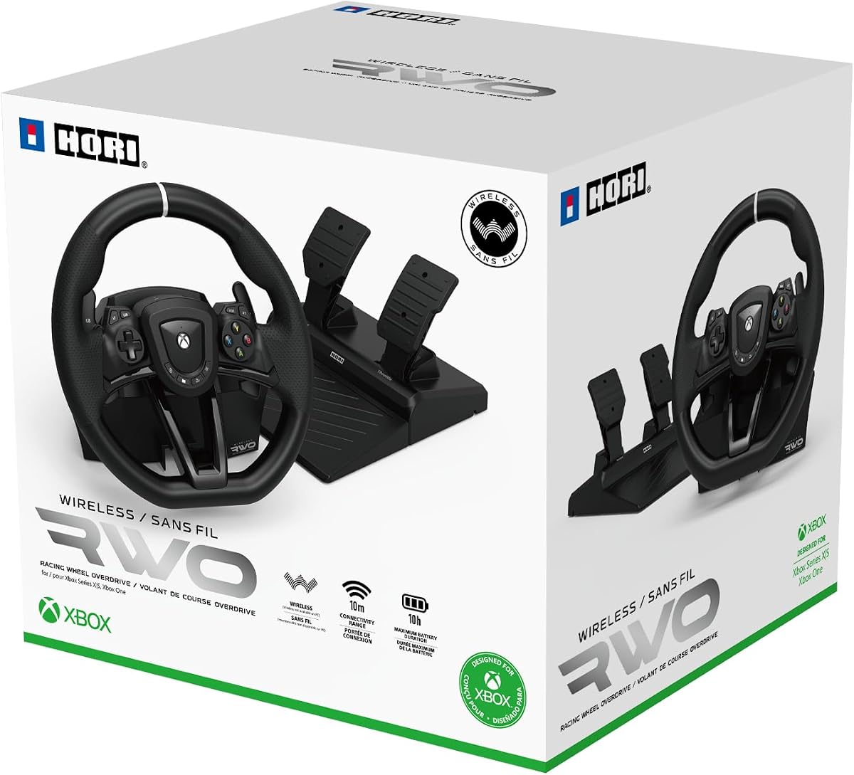HORI Wireless Racing Wheel Overdrive for Xbox Series X|S, Xbox One - Officially Licensed by Microsoft