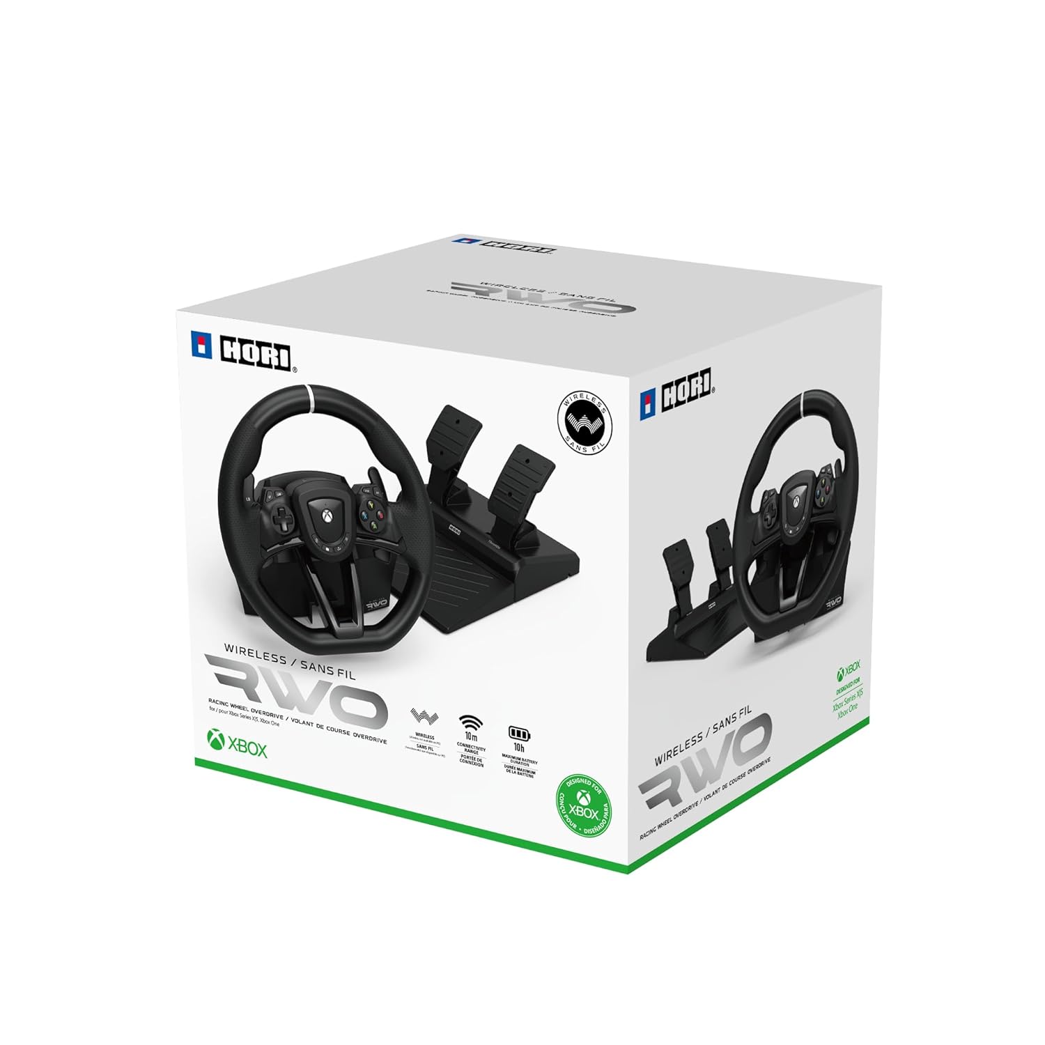 HORI Wireless Racing Wheel Overdrive for Xbox Series X|S, Xbox One – Officially Licensed by Microsoft