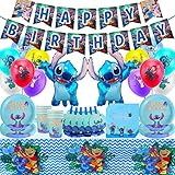 🎉【Juego de cubiertos de fiesta súper económico】: 2 globos de aluminio, 12 globos de látex, 1 pancarta de feliz cumpleaños, 10 platos, 10 tazas, 20 servilletas, 6 dragones que soplan, 1 mantel.