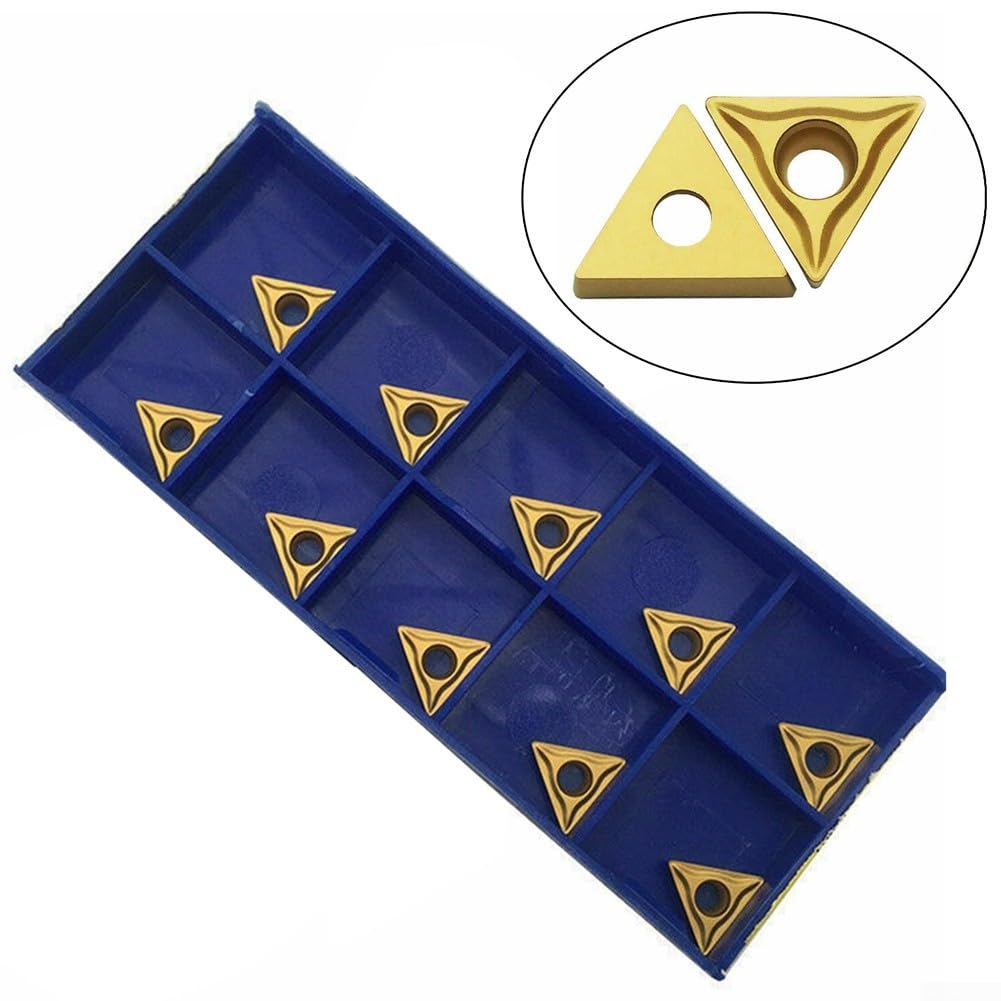 TCMT110204-HM UE6020 Plaquette de fraisage en carbure de tungstène 10 pièces par boîte, pour finition et finition en acier, longueur 10 mm × 2,38 mm