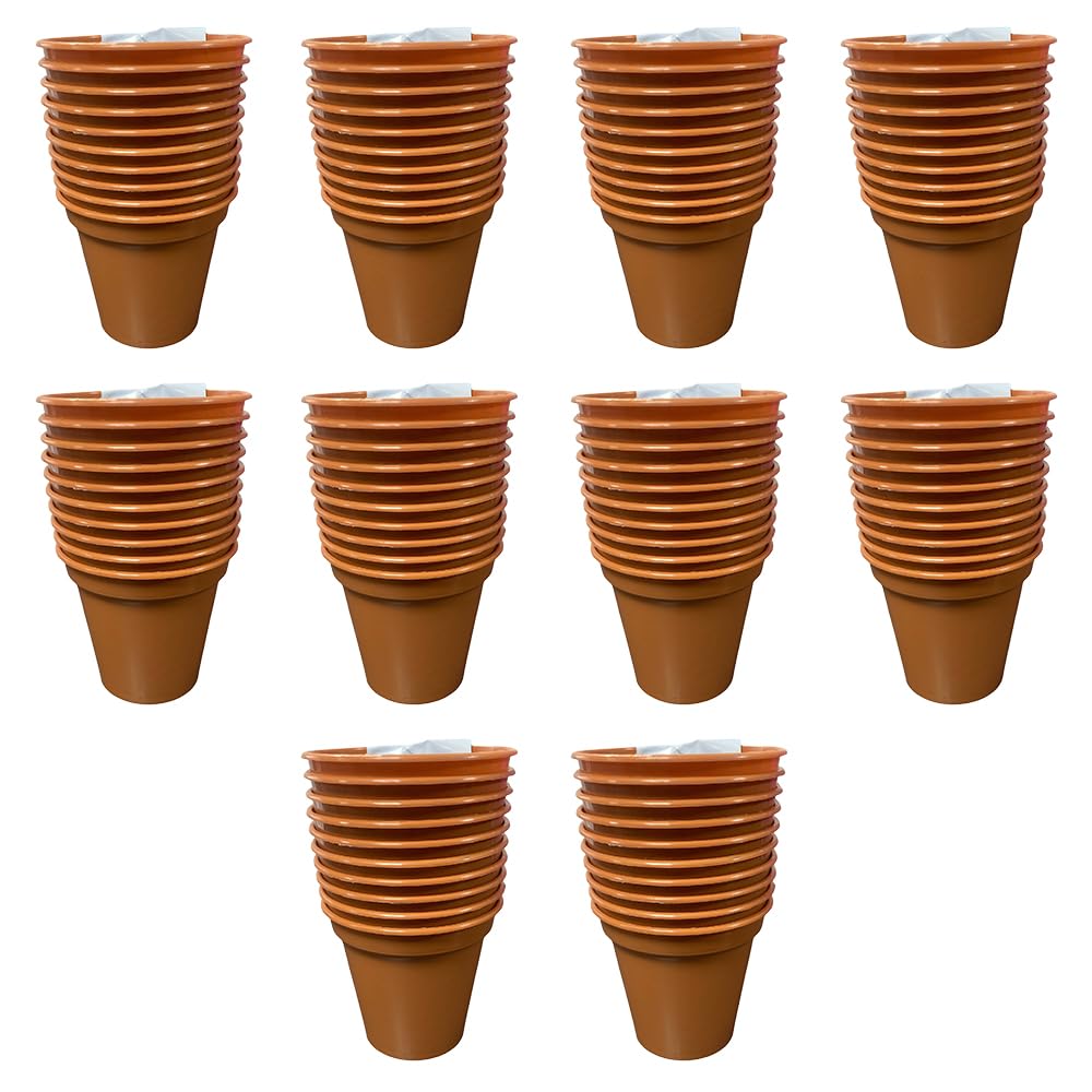 Accurate Terracotta Garden Pot (Set Of 10) Ideal For Cultivation Of Cuttings Or Pricking Out- Colour- Size (3Inch/7.5Cm) (10)