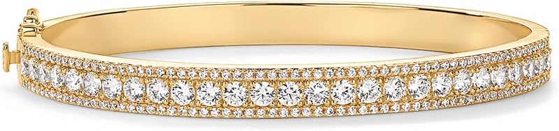 Pulseras DE tenis de zirconia cúbicas chapadas en oro de 14 quilates para mujer