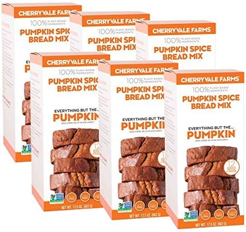 Cherryvale Farms, Pumpkin Spice Bread Baking Mix, Everything But The Pumpkin, 17.5 oz (pack of 6)