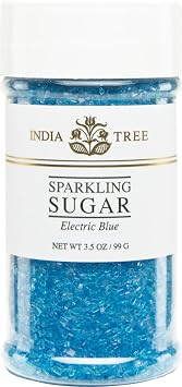 India Tree Electric Blue Sparkling Sugar, 3-1/2 oz.
