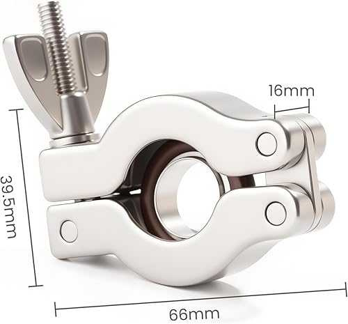 Miniatura 2 de 2 unids KF16 abrazadera de acero inoxidable 304 con anillo de centrado de acero inoxidable 304 KF16 con abrazaderas rápidas junta tórica