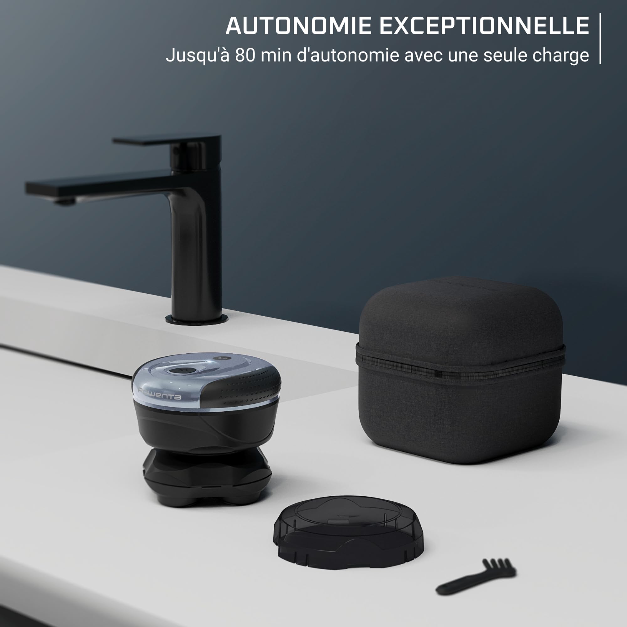 Rowenta GentleBald, Rasoir de tête, 5têtes de rasage, Lames avec revêtement Titanium, Irritation évitée, TN3110E0