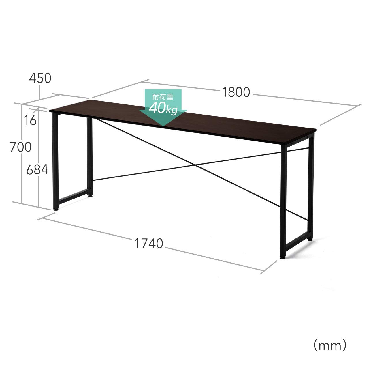 サンワダイレクト　シンプルワークデスク　ブラウン　180cm Amazon | サンワダイレクト シンプルワークデスク 幅180×奥行