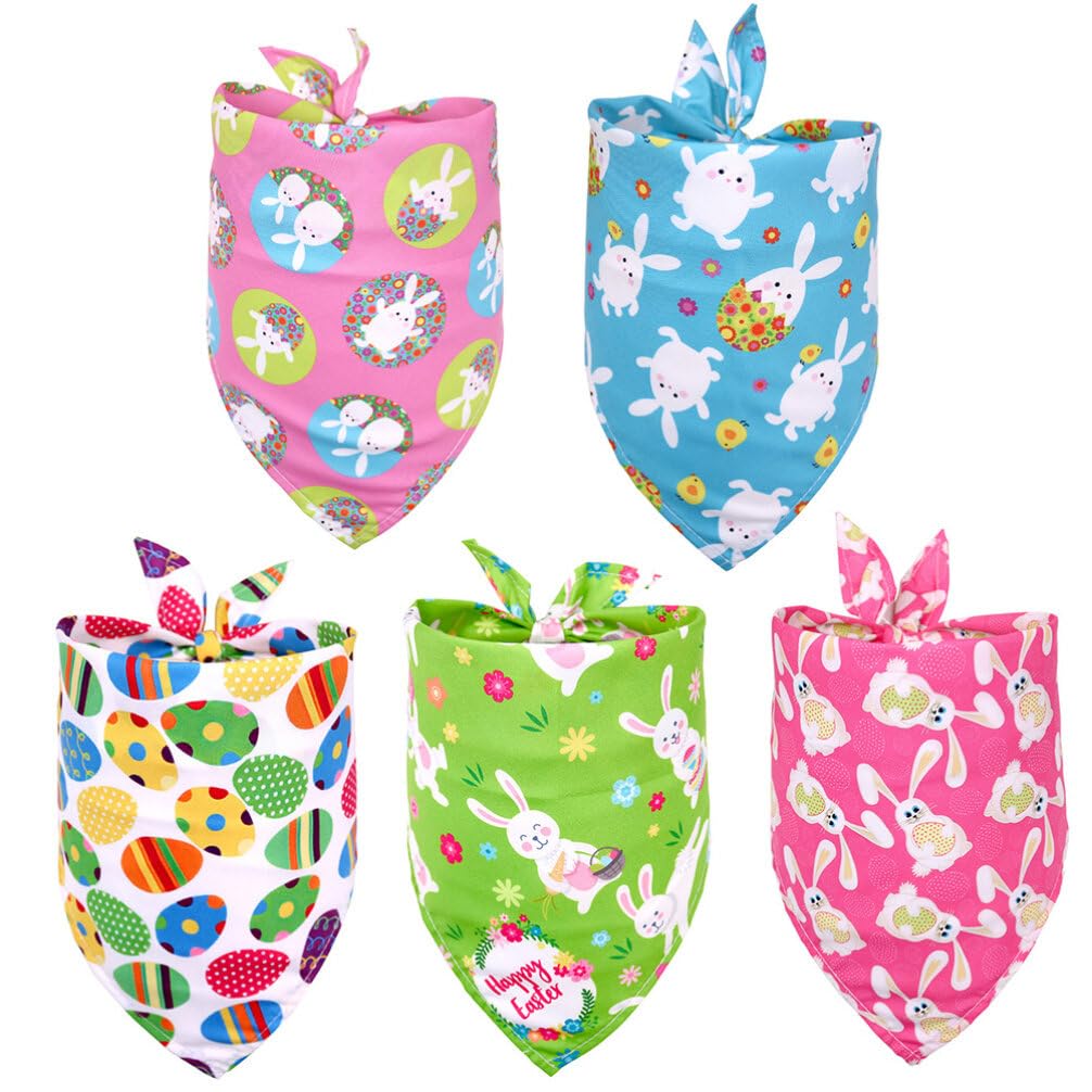 4er-Set Oster-Hundeschals – Niedliche Bandanas Für Deinen Hund