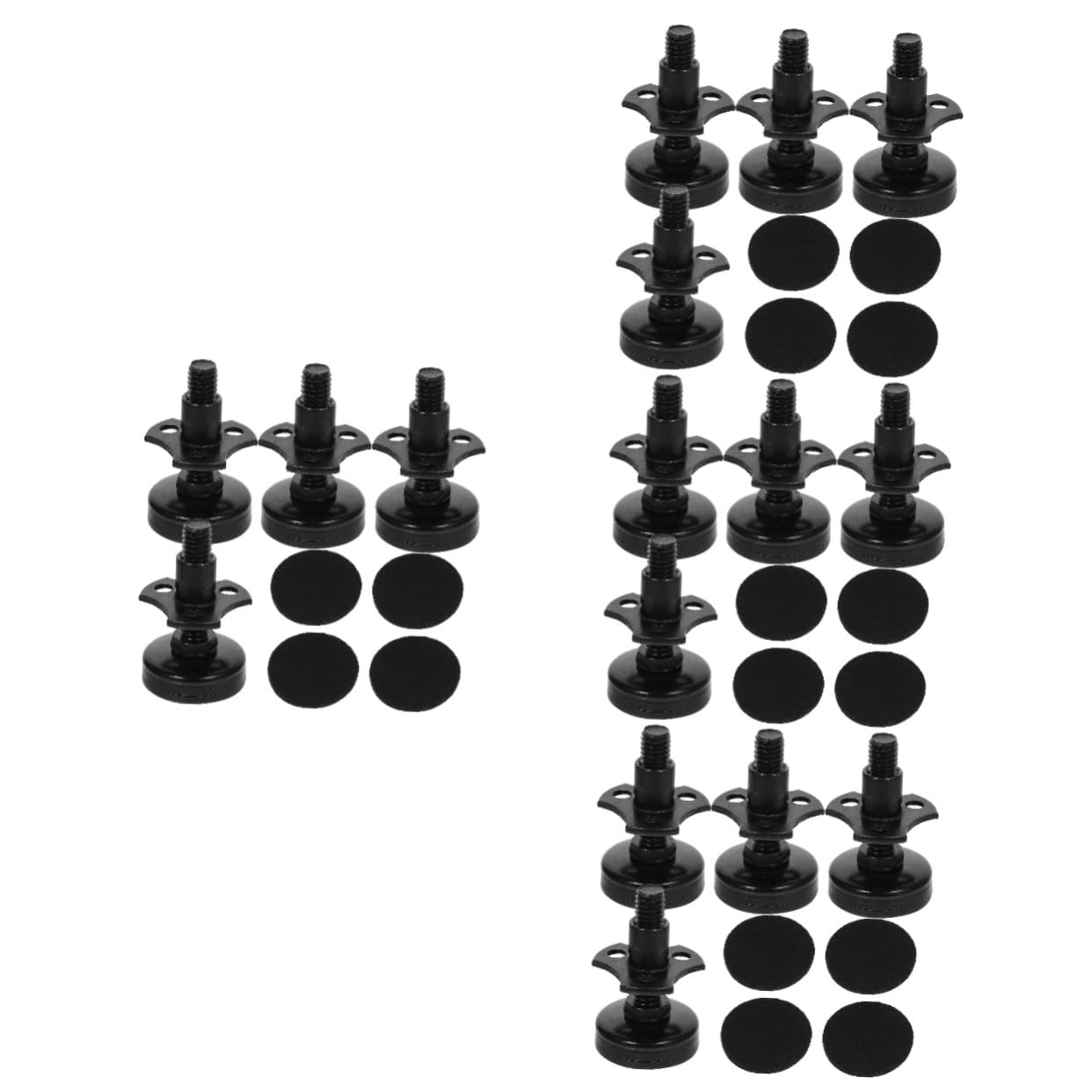 Gatuida 4 Set Livellando il tavolo dei piedi gambe piedini per mobili cenare mobilia livellatori per mobili regolabile piede livellatore per mobili livelli di mobili regolabili nylon Nero