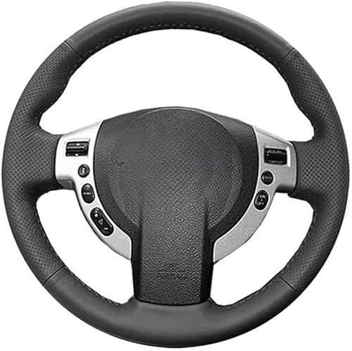 CHIPEL Funda de cuero cosido a mano para volante de coche, para Nissan Qashqai X-Trail NV200 Rogue
