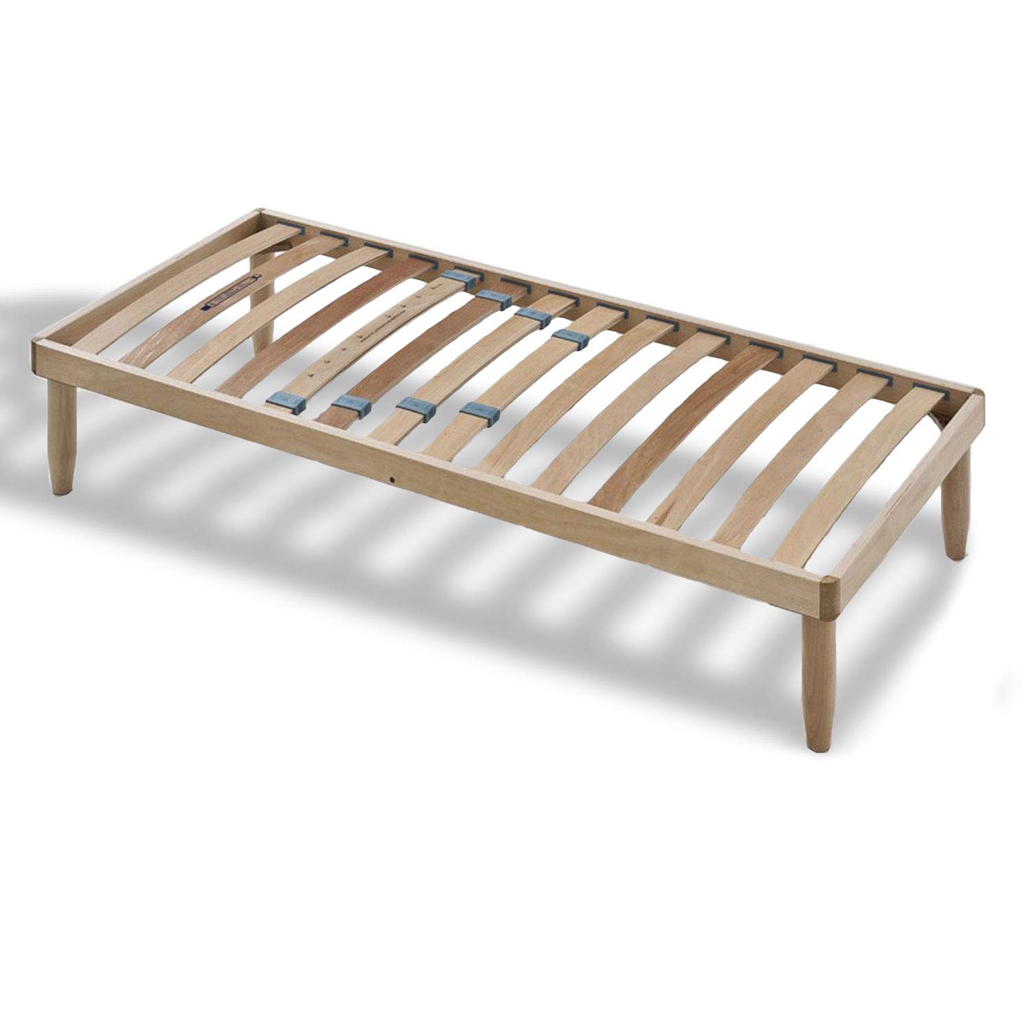 Physiobed Rete Ortopedica Artigianale Italiana A Doghe Strette - 80x190 Cm, Fino A 100kg, 5 Piedi