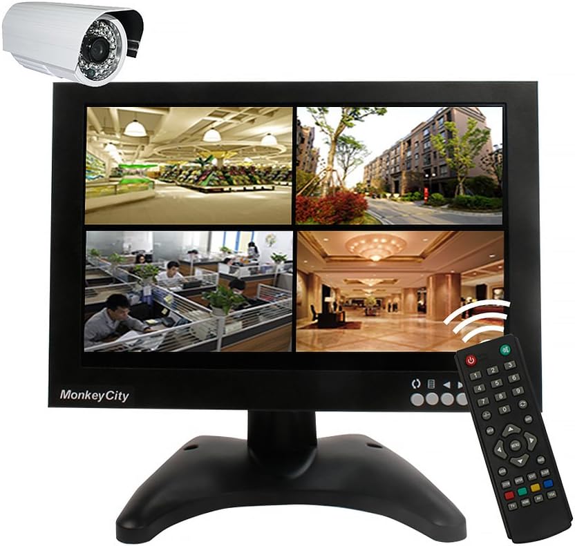 MonkeyCity 10.1 Inch 1280x800 IPS CCTV Monitor with BNC HDMI VGA AV USB