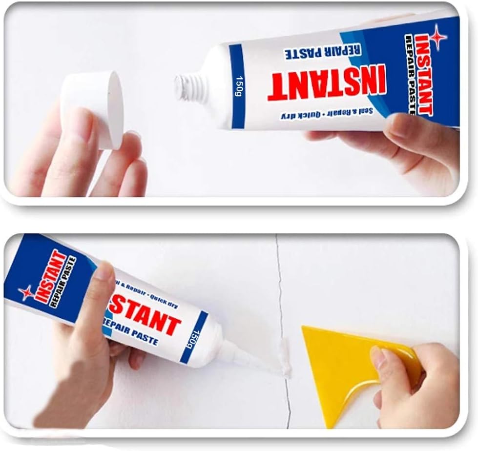 AMAWMW Drywall Patch, Wall Mending Agent, Quick & Easy Hole Filling Solution-Wall, Wood, Plaster Repair Kit for Home Office School - Self-Adhesive (250g)