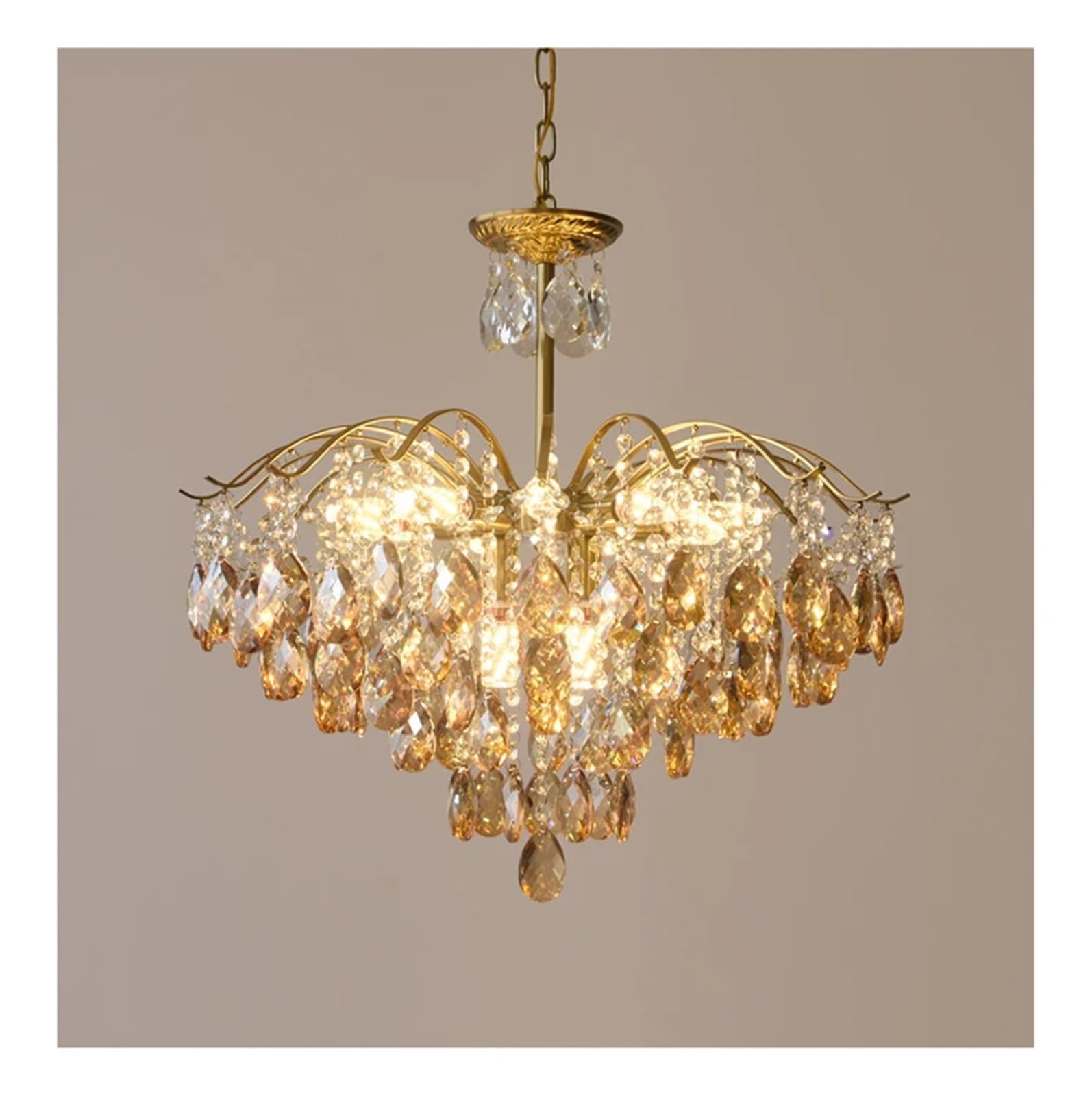 MESOVFCA Luxury Crystal Ceiling Chandeliers Lighting Hanging Lamps Dining Living Room Bedroom Tree Branch Chandelier Pendant Light