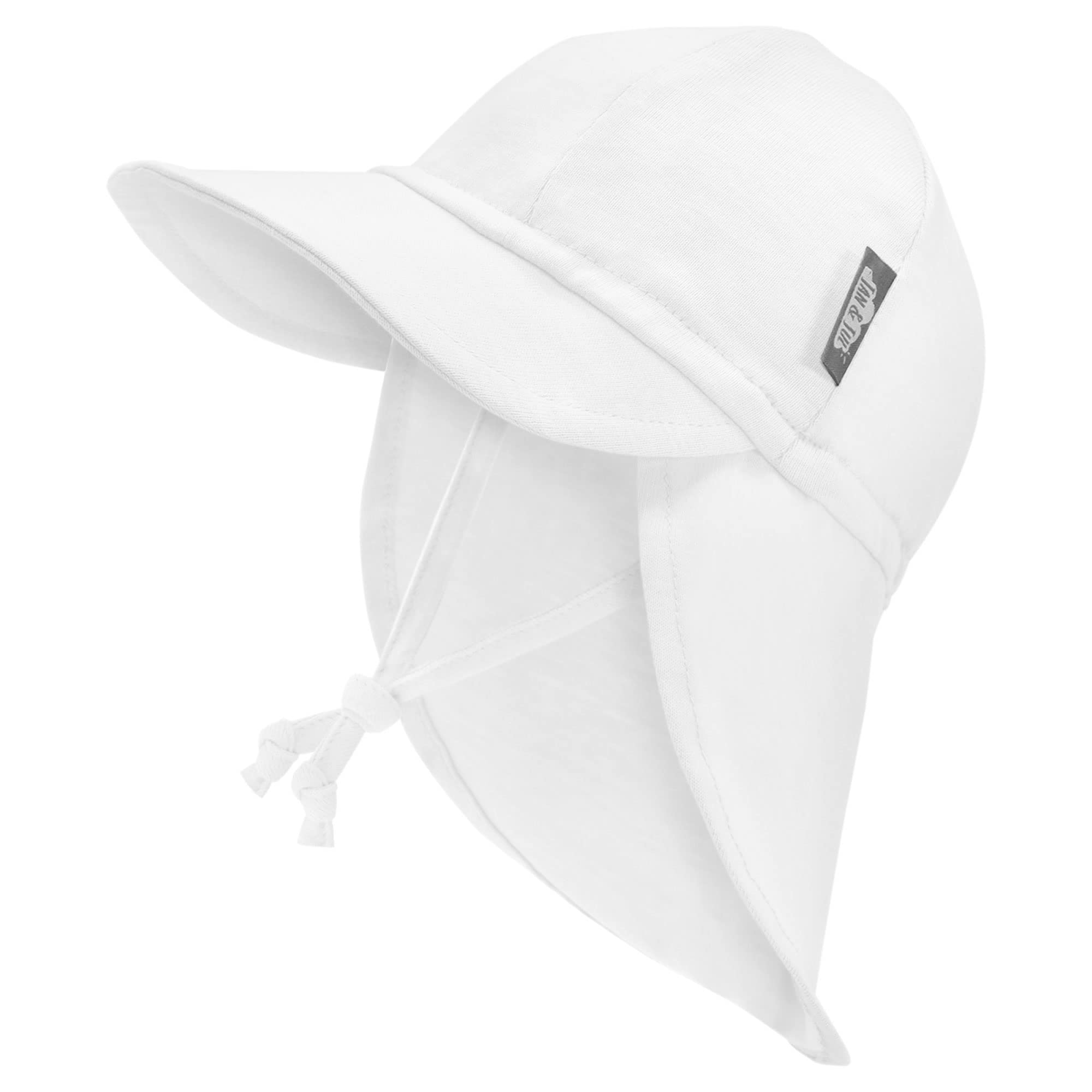 Jan & Jul Women's White Baby Sun-Hat With Neck Flap For Newborn Girls (, Size Xs: 0-3M)