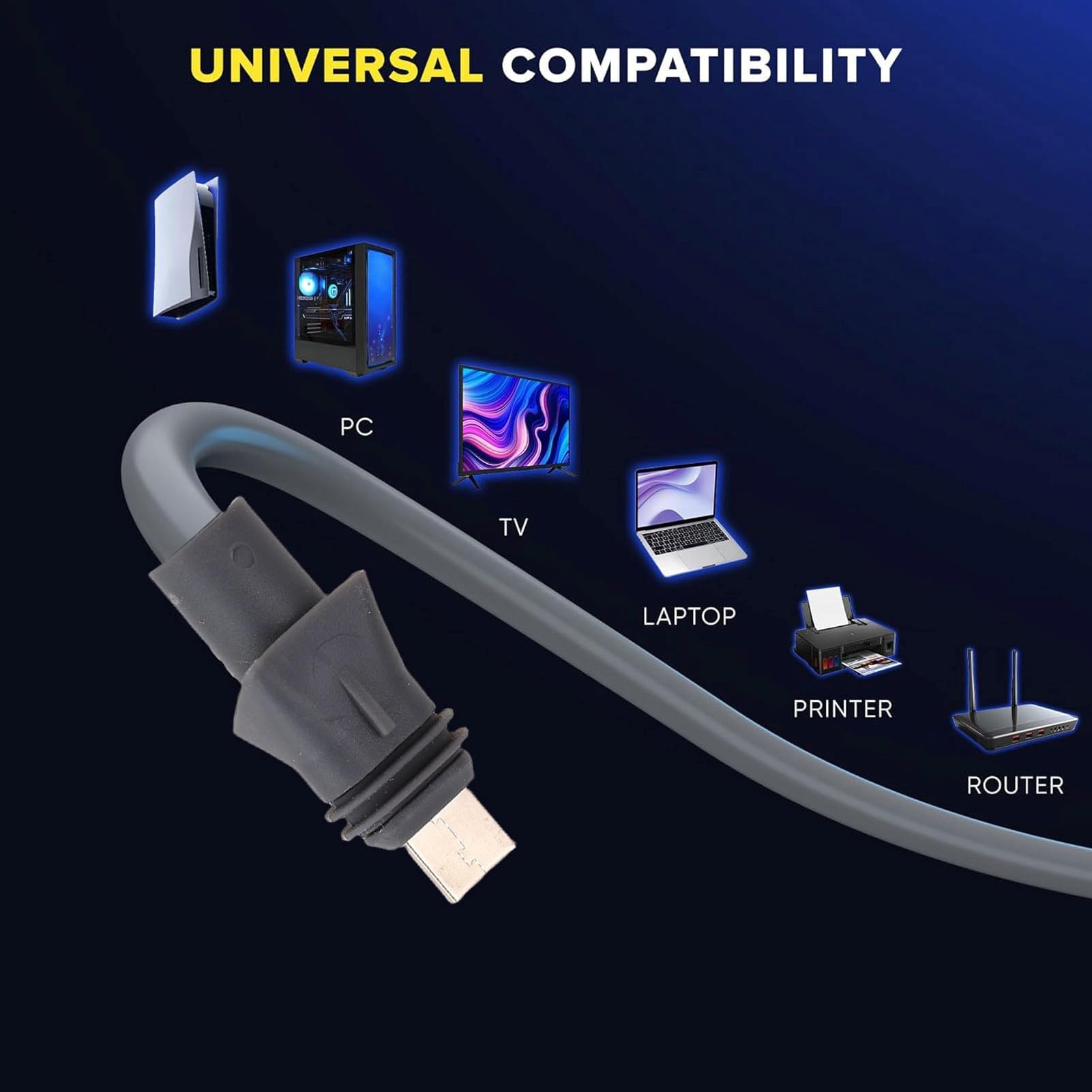KUIDAMOS Wysokowydajny Przedłużacz Satelitarny do Anten Płaskich Długość 82 Stóp 1200 Mb/s Prędkość Transferu Odporny na Warunki Atmosferyczne Kabel RJ45 do Użytku na Zewnątrz