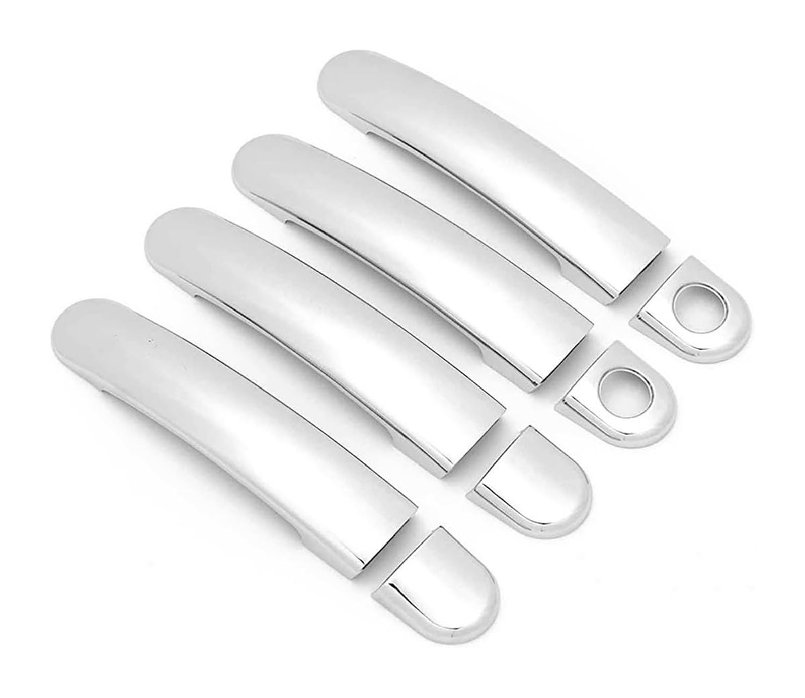 Ysbvblrmrv Electroplating Car Outside Door Handle Cap For Skoda For Rapid Dual Hole Door Handle Anti-Scratch Protective Cover Modification Kit 2012-2018(Electroplating)