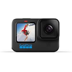 Goprocom GoPro HERO10 Black - Cámara de acción a Prueba de Agua con LCD Frontal y Pantallas traseras táctiles, Video 5.3K60 Ultra HD, Fotos de 23MP, transmisión en Vivo de 1080p, cámara Web, estabilización