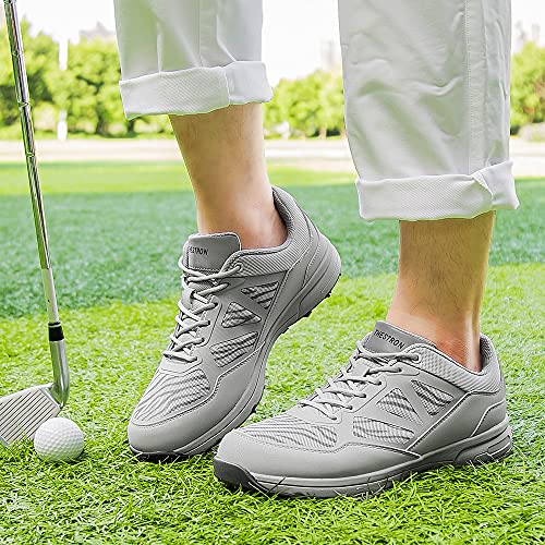 Image of THESTRON Men Golf Shoes Spring Summer Breathable Spikeless Golf Training Sport Sneakers Big Size US 7-14 Golf Walking Shoes 