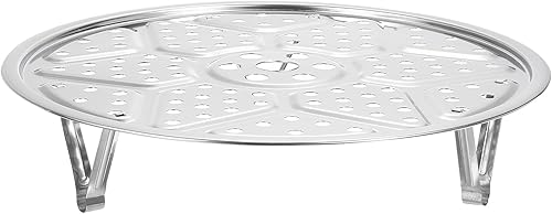 Vista 23 de uxcell Estante de vapor de acero inoxidable con soporte, bandeja de vapor de olla de 10.2 pulgadas para utensilios de cocina a vapor olla a presión