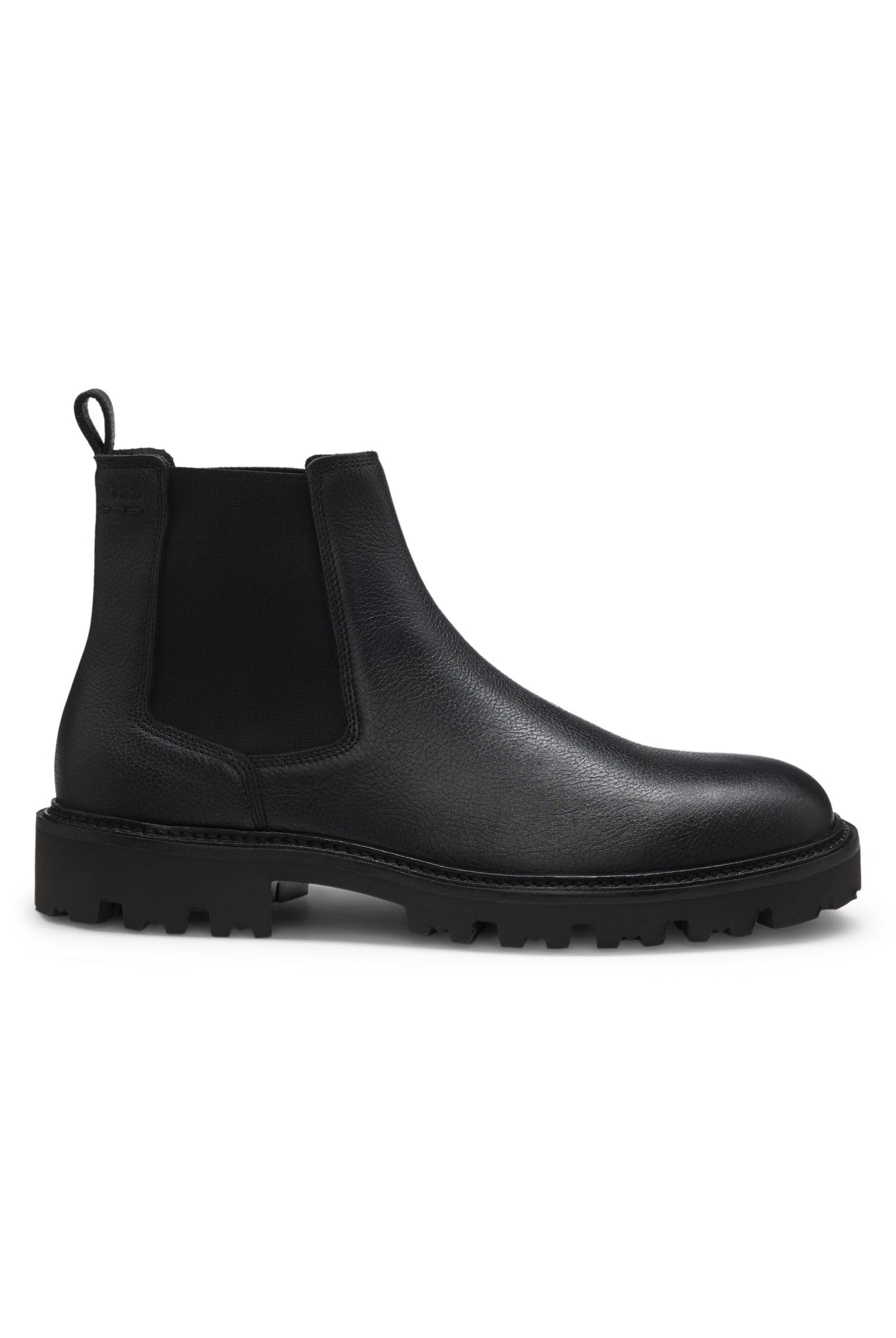 BOSS Herren Julyo Cheb Chelsea Boots aus genarbtem Leder mit Profilsohle Größe