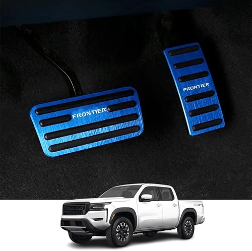 Miniatura 10 de Kakash Accesorios interiores personalizados para Nissan Frontier 2022 2023, fundas de pedal de acelerador de gas de aleación de aluminio,