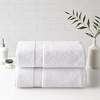 Madison Park 800GSM 100% Cotton Bath Sheet Set - 2 Oversized 34x68" Luxurious Spa Towels, Highly Absorbent, Quick Dry, OEKO-TEX Certified, White