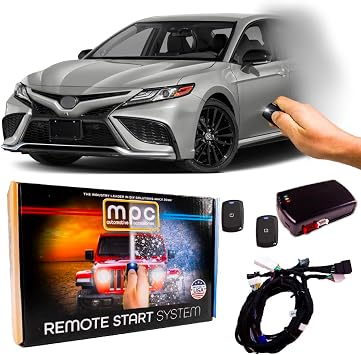 MPC 1-Button Remote Start Kit Compatible with 2018-2022 Toyota Camry - Push-to-Start - Plugin T-Harness - 2 Ultra-Compact Extended Range 1-Button Remotes - Up to 1,500 ft Range - USA Tech Support