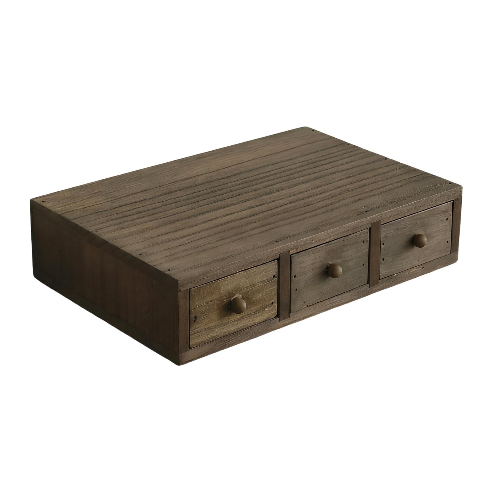 Xjdzineq Wood Offices Organiser Storage Box with Spacious Compartments for Pens Small Items and Accessories Wooden Desktop Planner