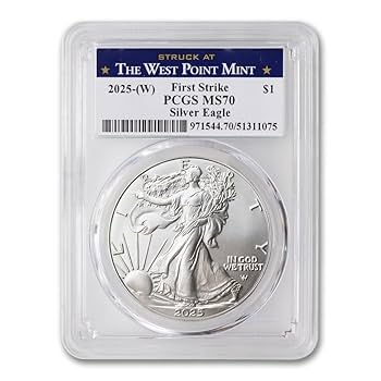 銀貨 Struck at West Point Mint 2021 MS70 銀貨 Struck at West Point Mint 2021 MS70 2025 (W) 1 oz