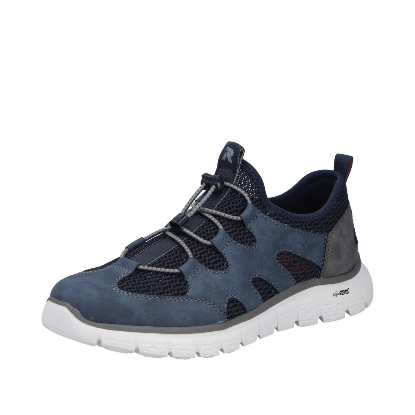 Rieker Men's B6678 Slip-On Shoes, Blue, 46 EU