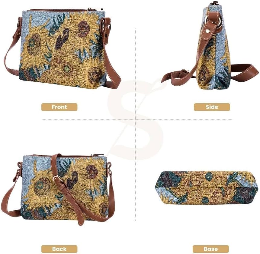 Signare Tapestry Womens Bags inspired by Vincent van Gogh, Sunflower