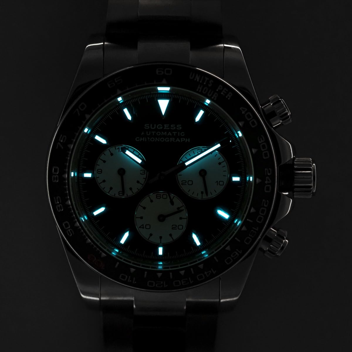 Sugess automatyczny mechaniczny chronograf nurkowanie męskie zegarki 7750 ruch zegarki na rękę wodoodporny wielofunkcyjny zegarek na rękę, kolor 5, chronograf, mechaniczny