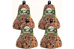 Mr. Bird Bugs, Nuts, Fruit Wild Bird Seed Bell for Outside Hanging