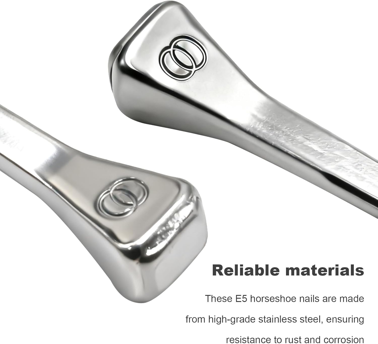 250 Pcs E5 Horseshoe Nails (2 Inch), Stainless Steel Horse Hoof Nails for Securely Fastening Horseshoes, Ideal for Equestrian Sports and Crafts