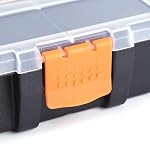 Two-Layer Plastic Heavy Duty Tool Box, Hardware and Components Organizer Suitable for Screws, Nuts, Bolts and Parts