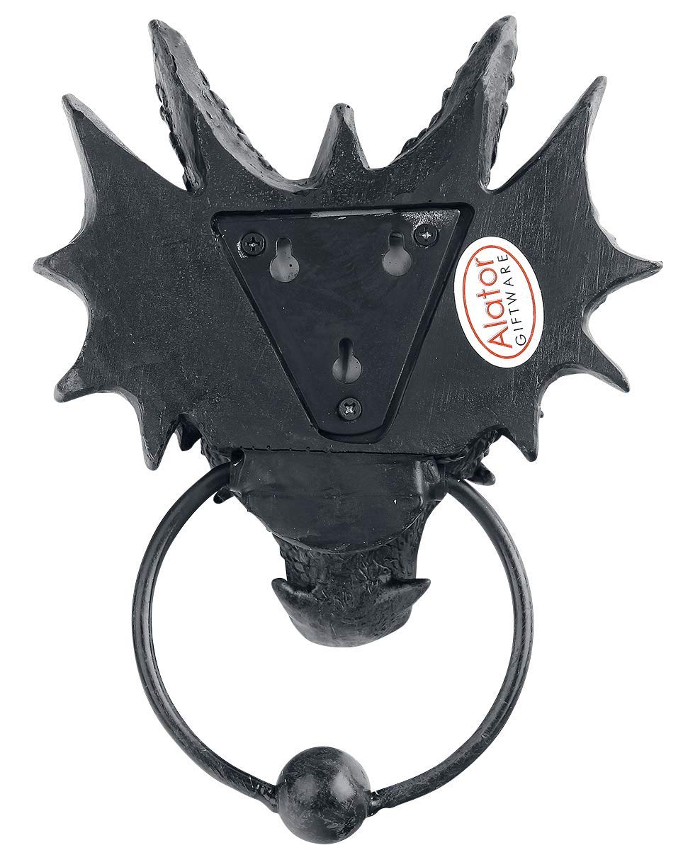 Nemesis Now Battente per Porta a Forma di Drago, 23,5 cm, Nero