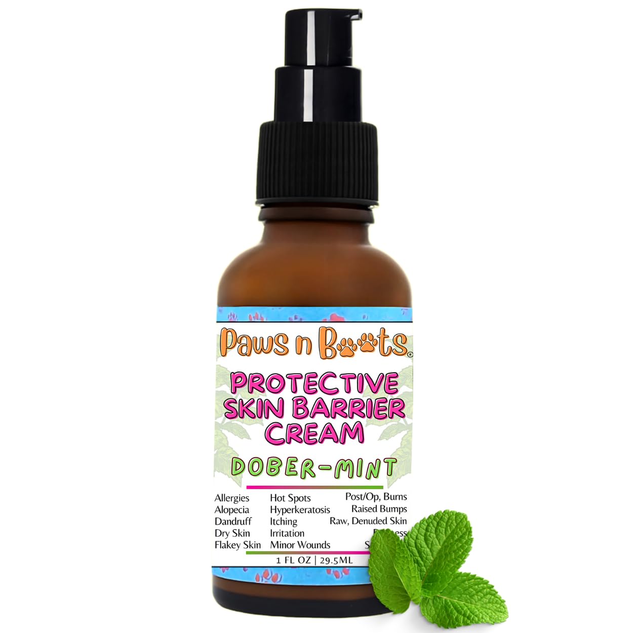 Protective Skin Barrier Cream Best Itchy Skin Relief for Dogs. Holistic Treatment, 100% Natural. Fast-Drying, Mess-Free Enriching Antioxidants,
