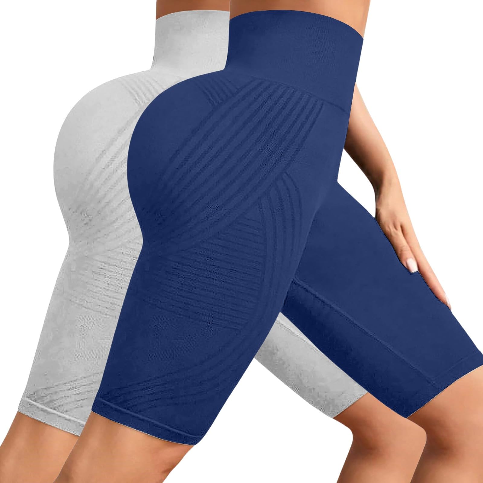 Solenao Women's 3D Anti-Cellulite Leggins, Push Up Sculpture Compression Graduated Control Summer Anti Cellulite Leggings for Sports, High Waisted Seamless Fitness Yoga - 2