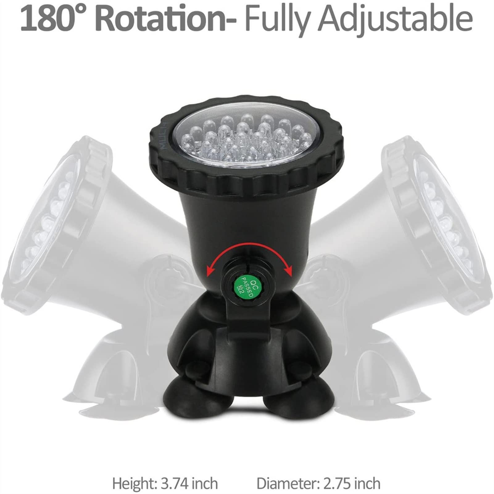 Luces de Piscina Luces de Estanque Luz de Estanque RGB con Control Remoto Foco de Acuario Sumergible con 36 LED Multicolor para Fuente de Agua de Tanque de Peces Iluminación LED de
