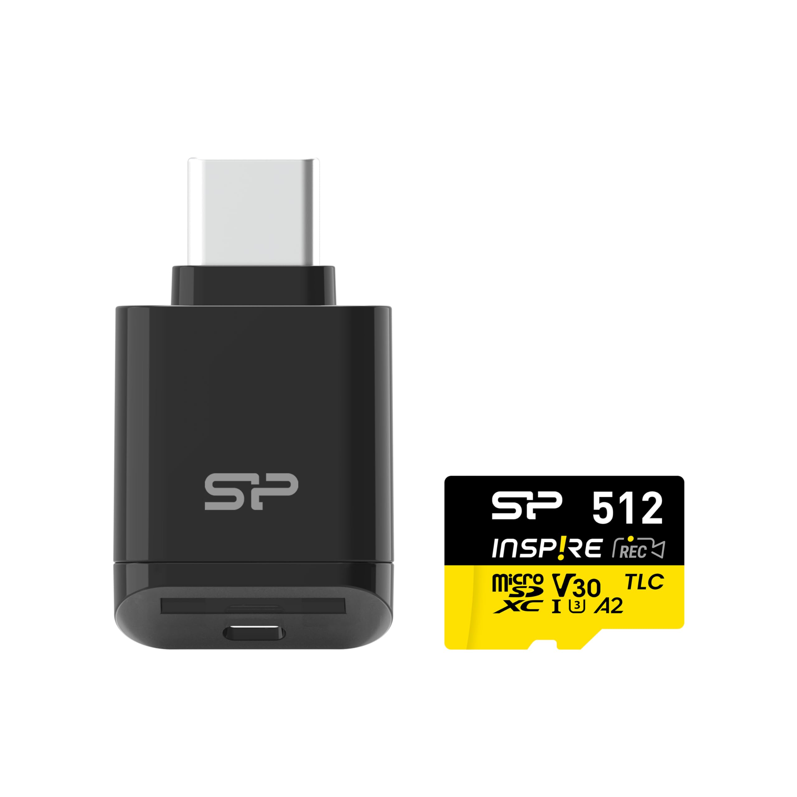 Silicon Power 512GB Inspire UHS-1 (U3) A2 TLC Micro SDXC Memory Card with Reader SP512GBSTXLA2VC2 NOT Compatible w/Switch 2