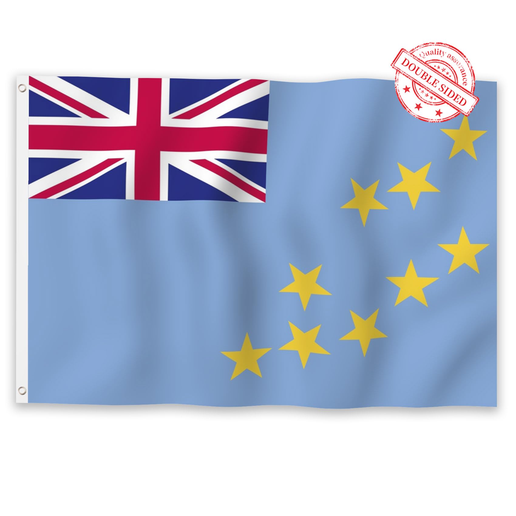 Drapeau de Tuvalu avec 2 oeillets solides et impression double face opaque