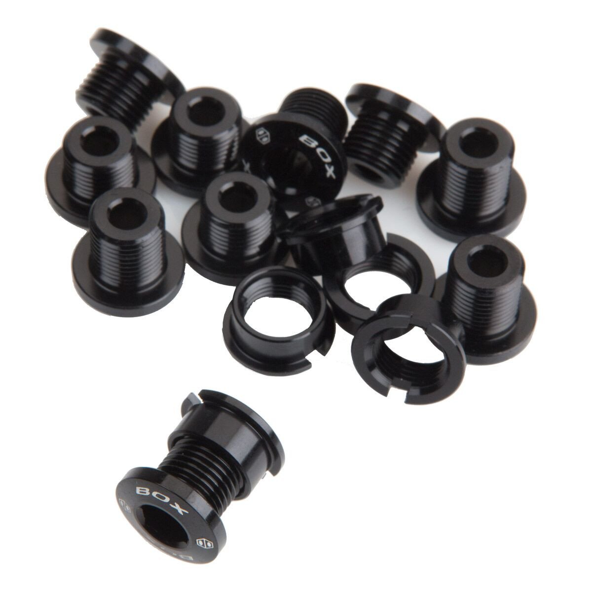 BoxComponents Spriral 7075 Alloy Chainring Bolts (15 Piece), Black