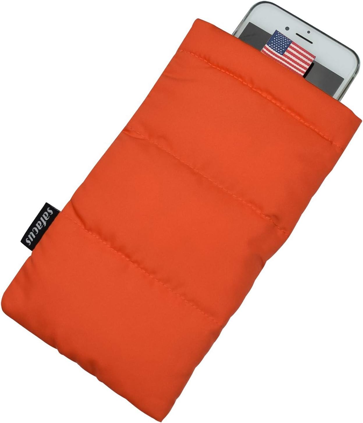 Thermal Phone Case Prevent OVERHEATING in The Sun, Cellphone Pouch for Camping Prevents Freezing, Extends Battery Life, Outdoor Warm Cover Bags for iPhone,Samsung Galaxy (Orange)