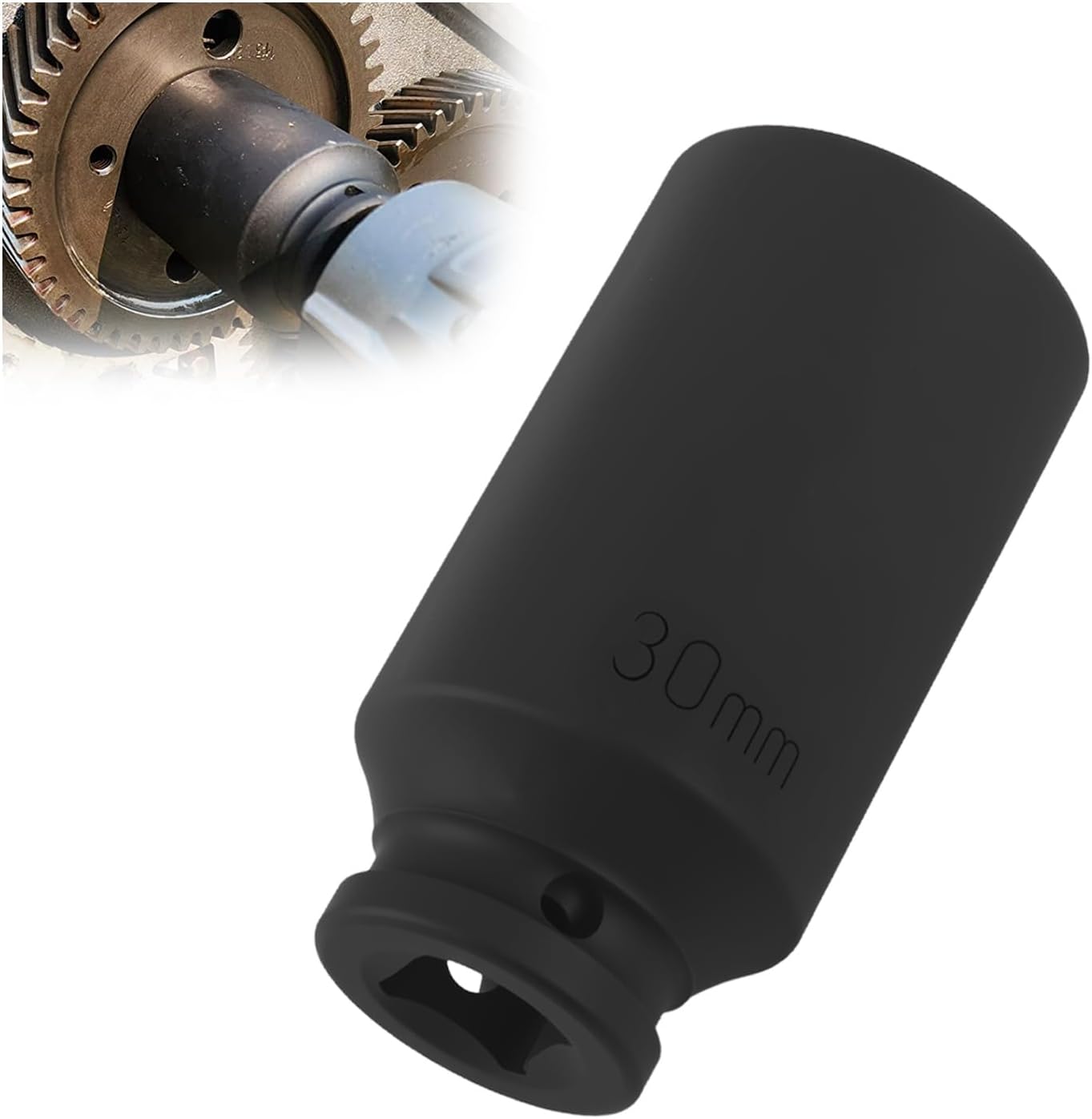 30mm Socket 1/2 Drive,30mm 12 Point Axle Nut Socket for Axle Nut and Hub Lock Nuts Dismantle,High Torque Impact Sockets Automotive Tools for Impact Wrench and Ratchet