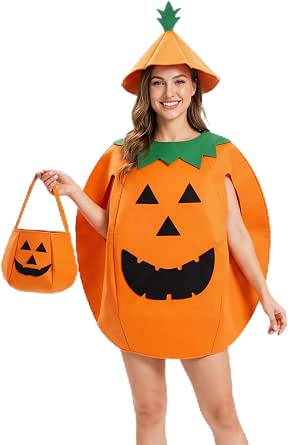 Plus Size Pumpkin Costume for Adults - Halloween Costumes for Women and Men