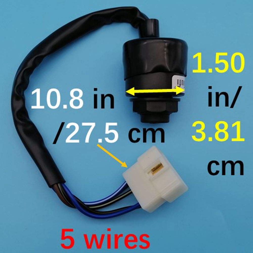 Ignition Key Switch Compatible with Kawasaki Mule 600 610 4000 4010 KAF400 KAF400A KAF400C KAF400D KAF400E KAF400G KAF620 KAF950G KAF950H KAF950F KAF620R KAF620S KAF620V Z518