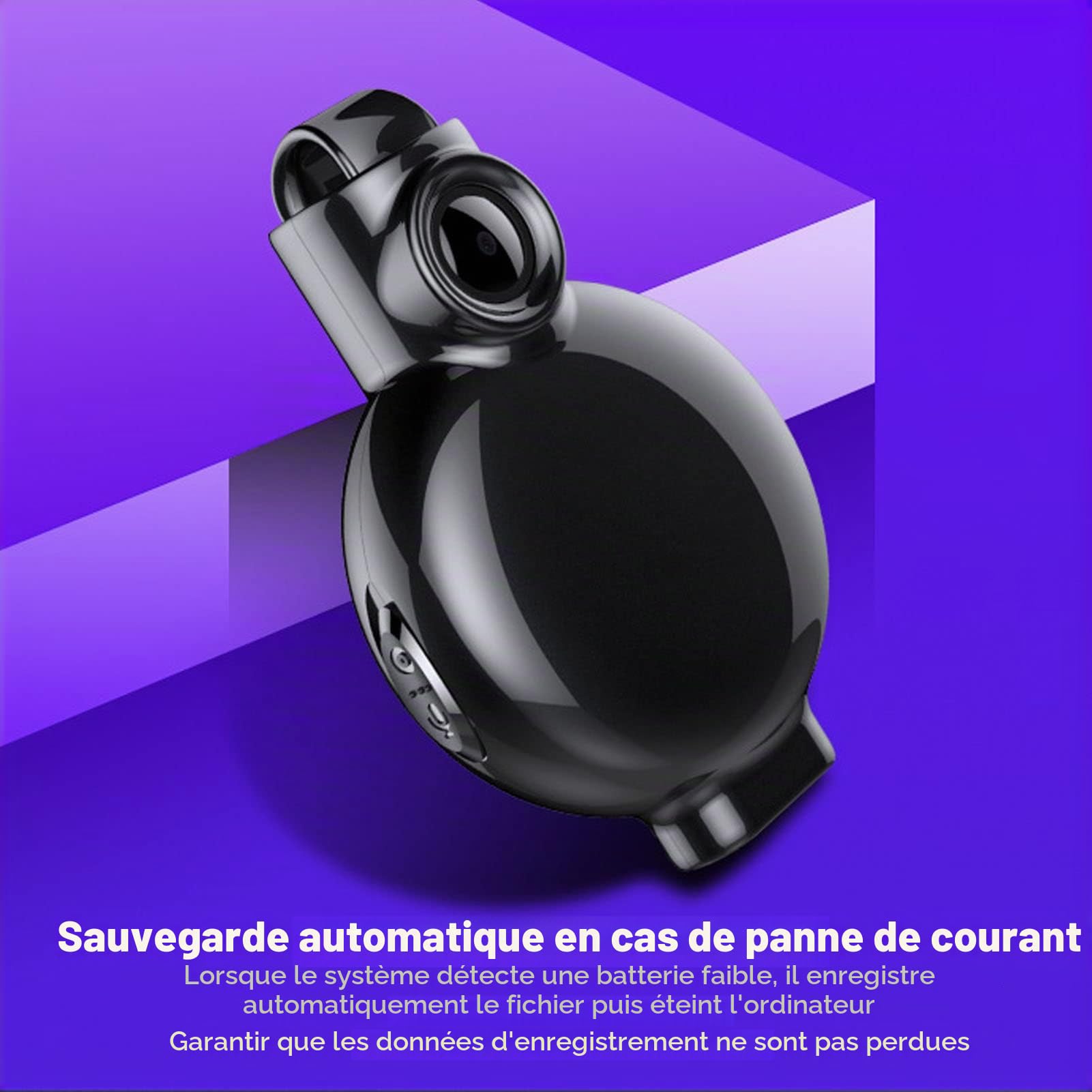Septpenta Mini Caméra Corporelle 1080P, Caméra Corporelle Portable avec Grand Objectif Grand Angle, Batterie Au Lithium 400 mAh, Petite Caméra Nounou, Petite Caméra pour la Maison et Le Bureau(16 GB)